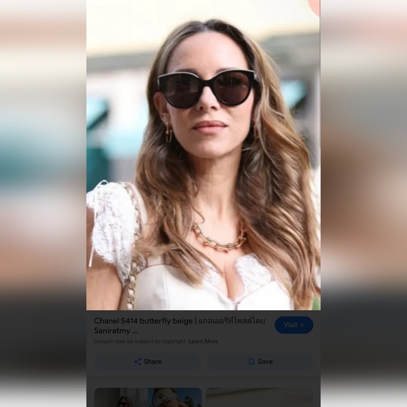 Authentic Chanel Butterfly Sunglasses 5414 C534/3  Black & Beige - Picture 10 of 12